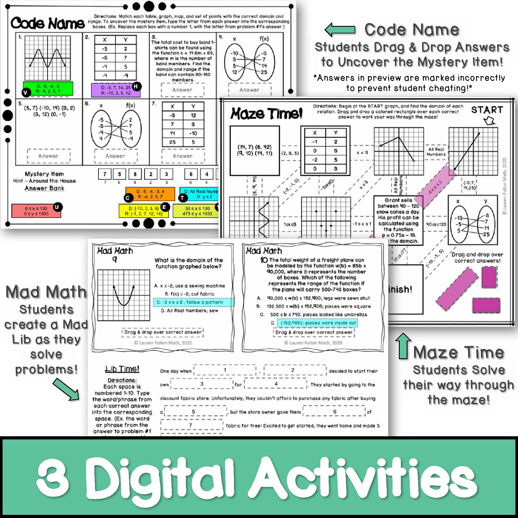 Fulton Math Pathways Algebra 1 Digital Activities Bundle – Lauren Fulton Math