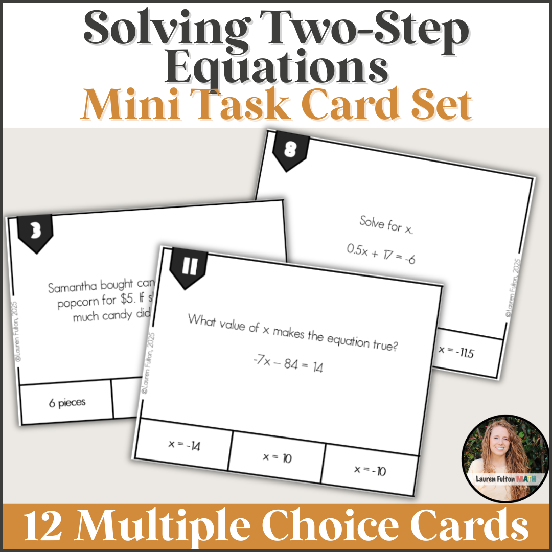 math rocks poster - problems solving steps | problem... Solving Two-Step Equations Task Card Activity for 7th Grade Math - No ...