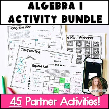 Fulton Math Pathways Algebra 1 Activities Bundle | Algebra Partner Activity – Lauren Fulton Math