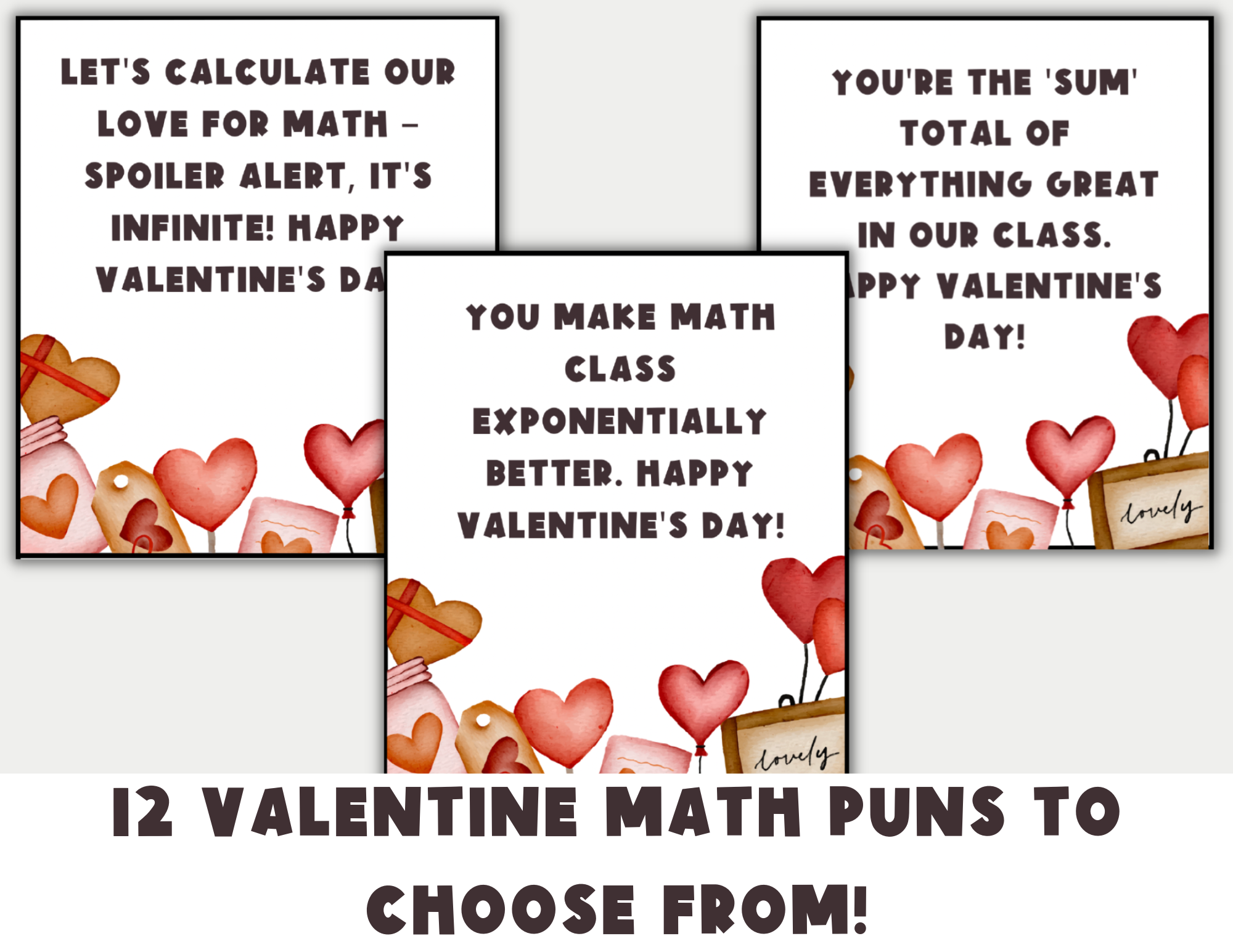 Printable Valentine's Day Math Cards – Lauren Fulton Math