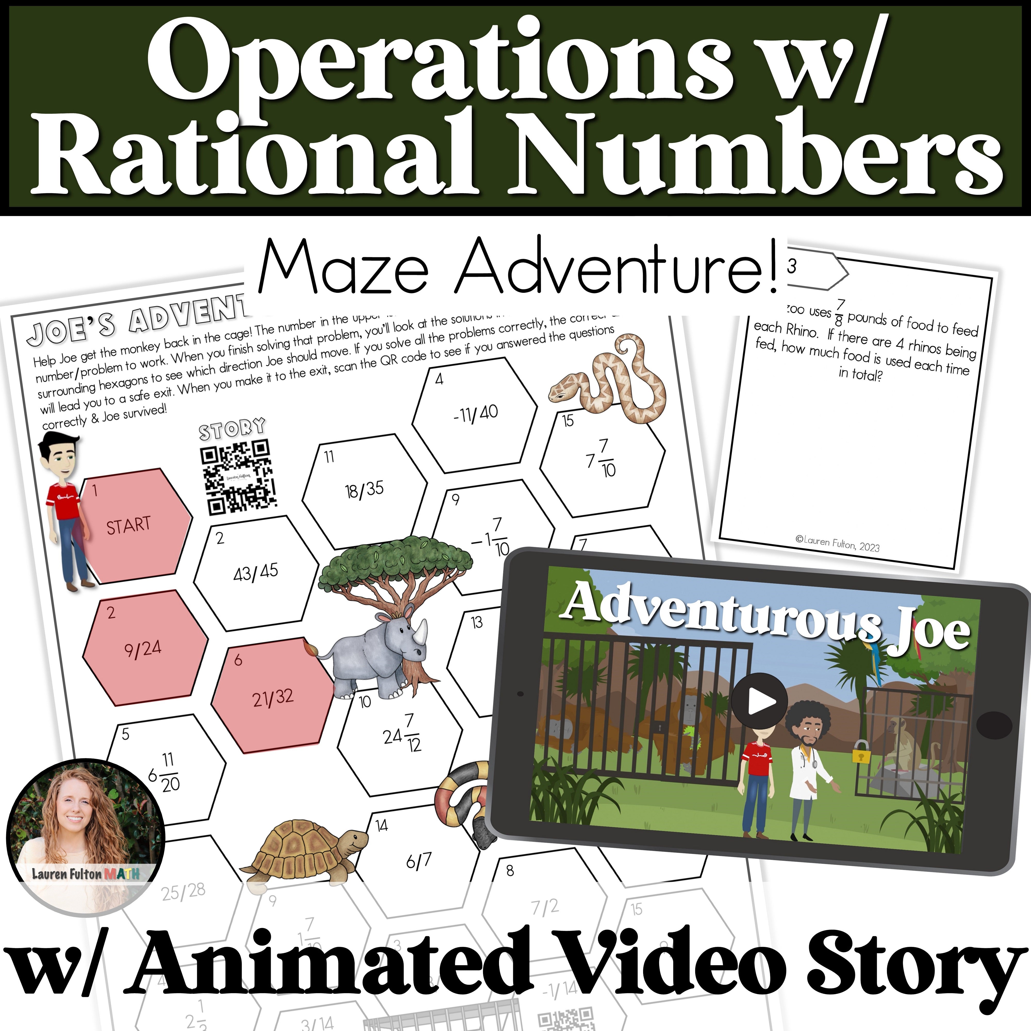 Operations with Rational Numbers Maze Activity for 7th Grade – Lauren ...