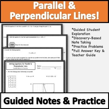 Parallel Pant Notes Parallel and Perpendicular Lines Notes & Practice! – Lauren Fulton Math
