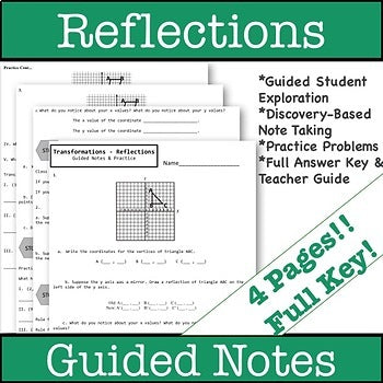 Reflections Guided Notes - Transformations – Lauren Fulton Math