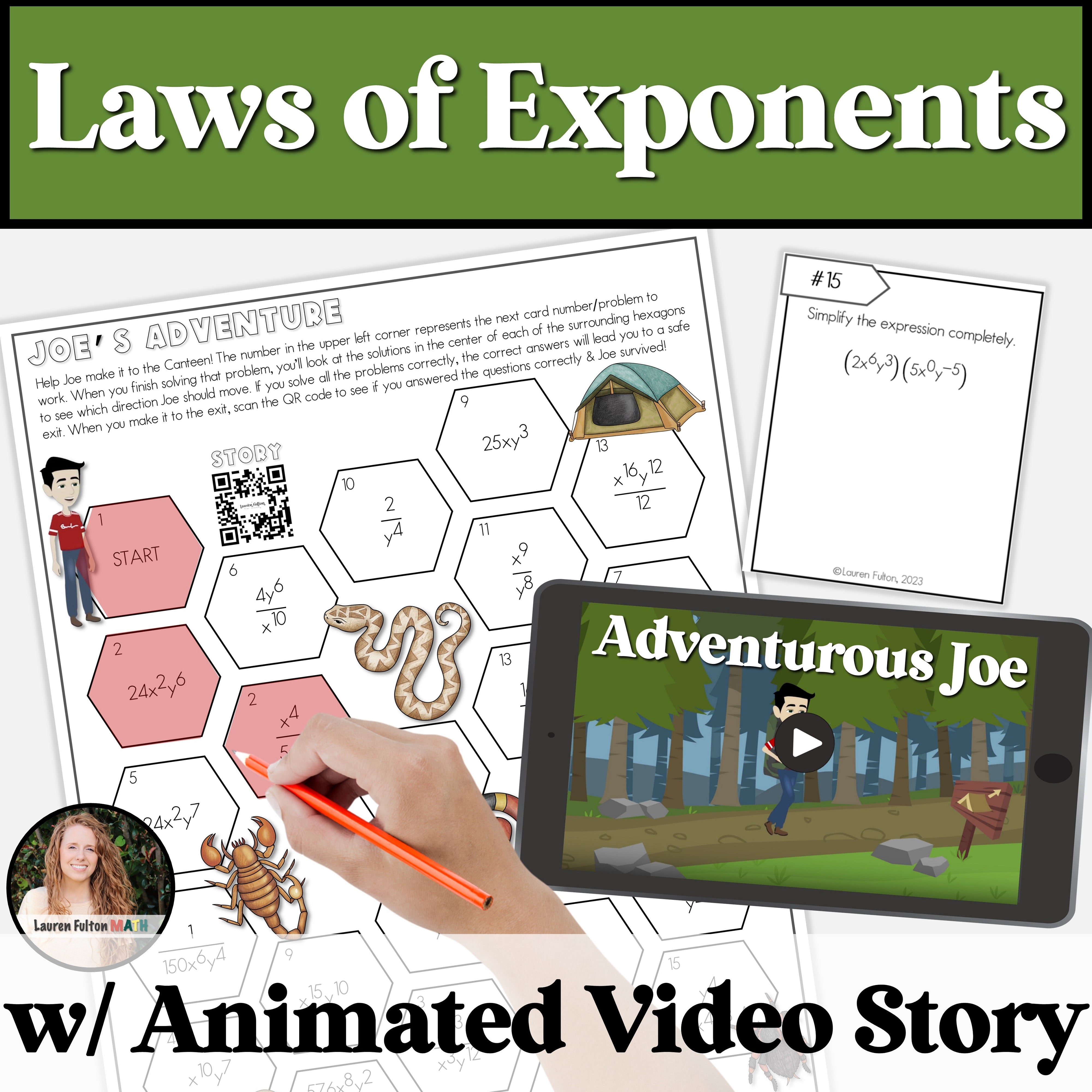 Exponents Rles Maze Exponent Rules (Laws of Exponents) Maze Activity for Algebra 1 – Lauren ...