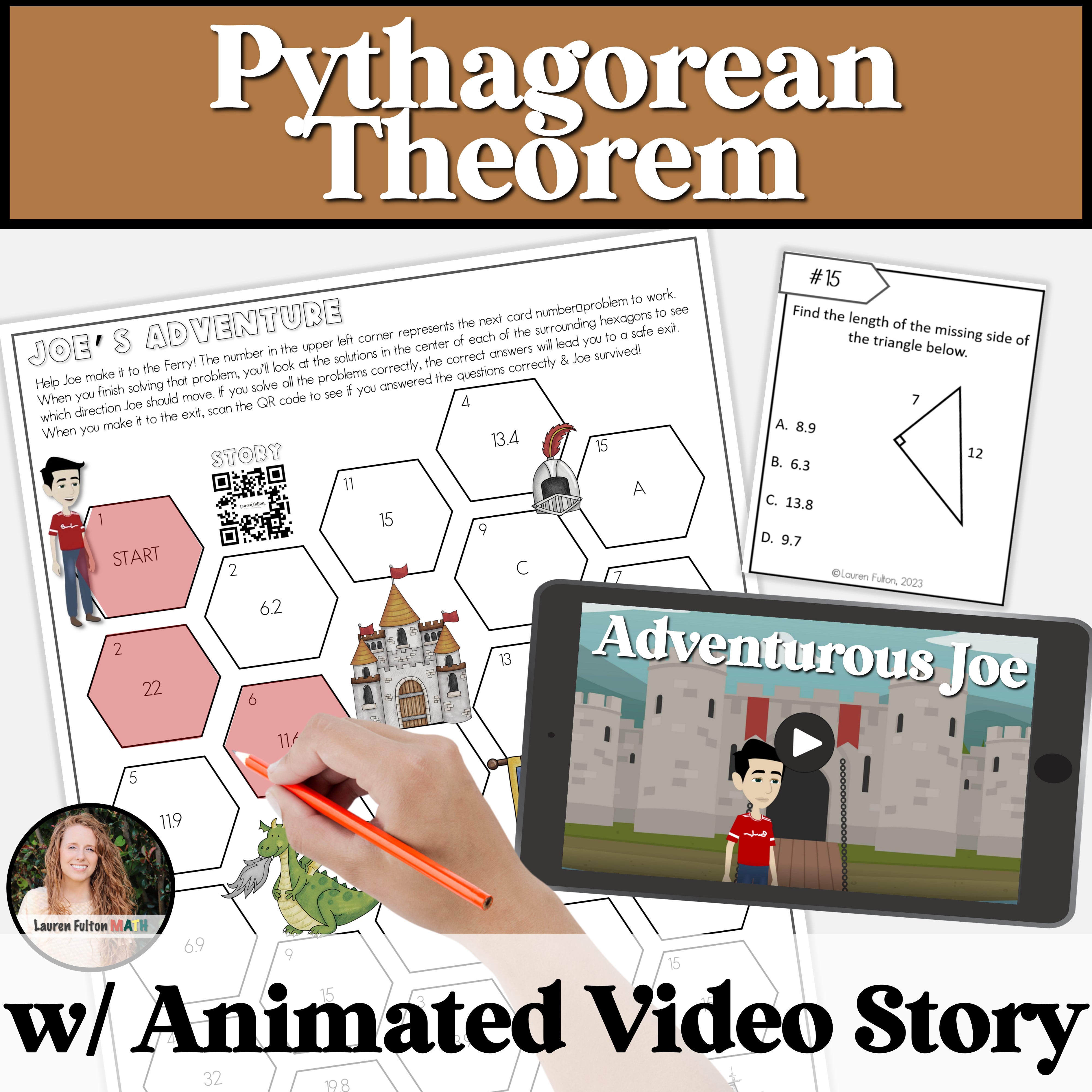 Joe Math Class Pythagorean Theorem Activity | Adventurous Joe โ Lauren Fulton Math