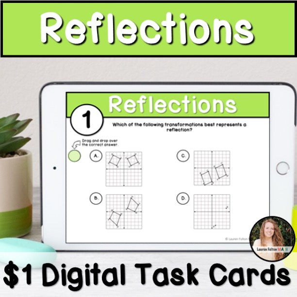 Reflection Task Maths Reflections Digital Task Cards – Lauren Fulton Math