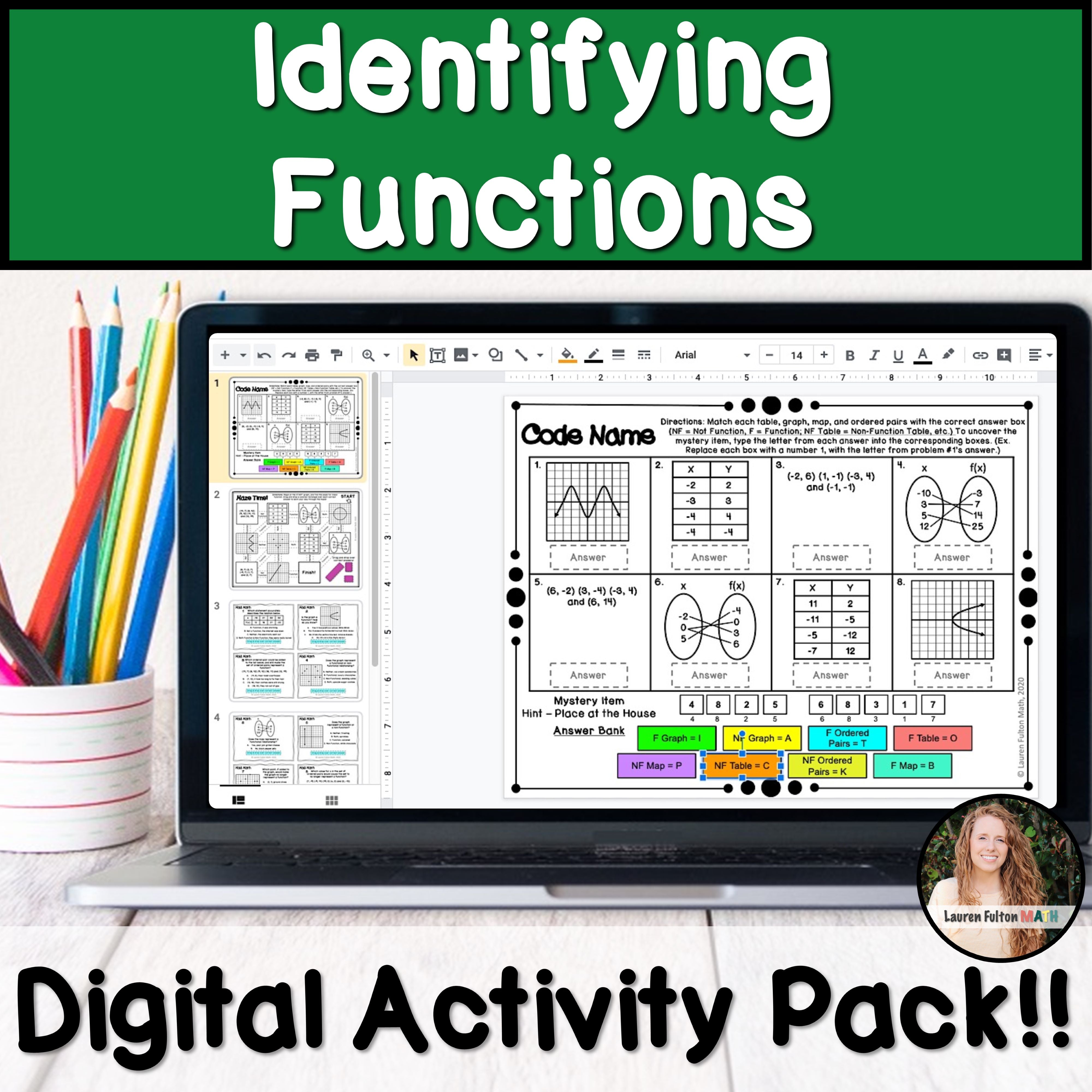 Identifying Functions Digital Activity – Lauren Fulton Math