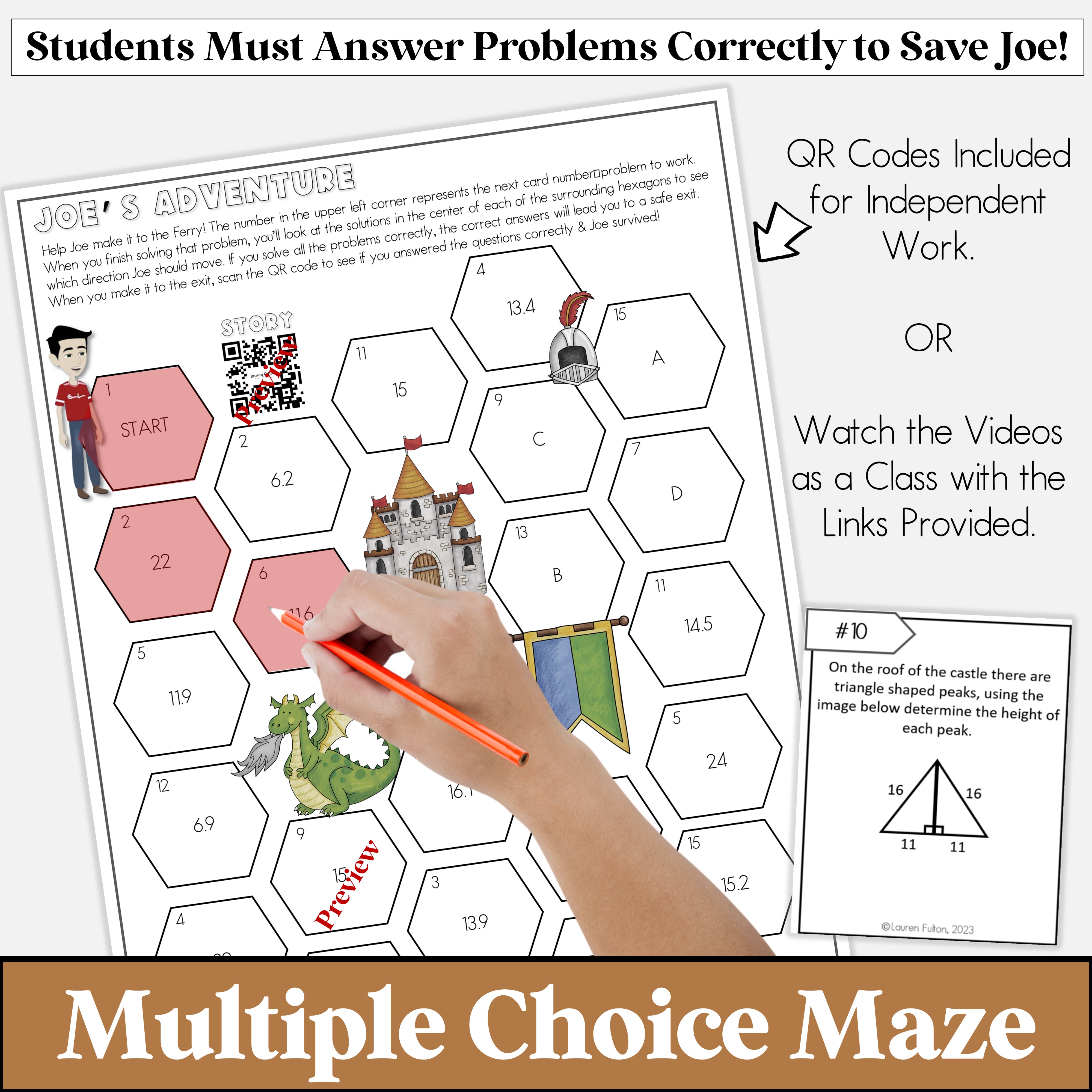 Fulton Math Pathways Pythagorean Theorem Activity | Adventurous Joe – Lauren Fulton Math