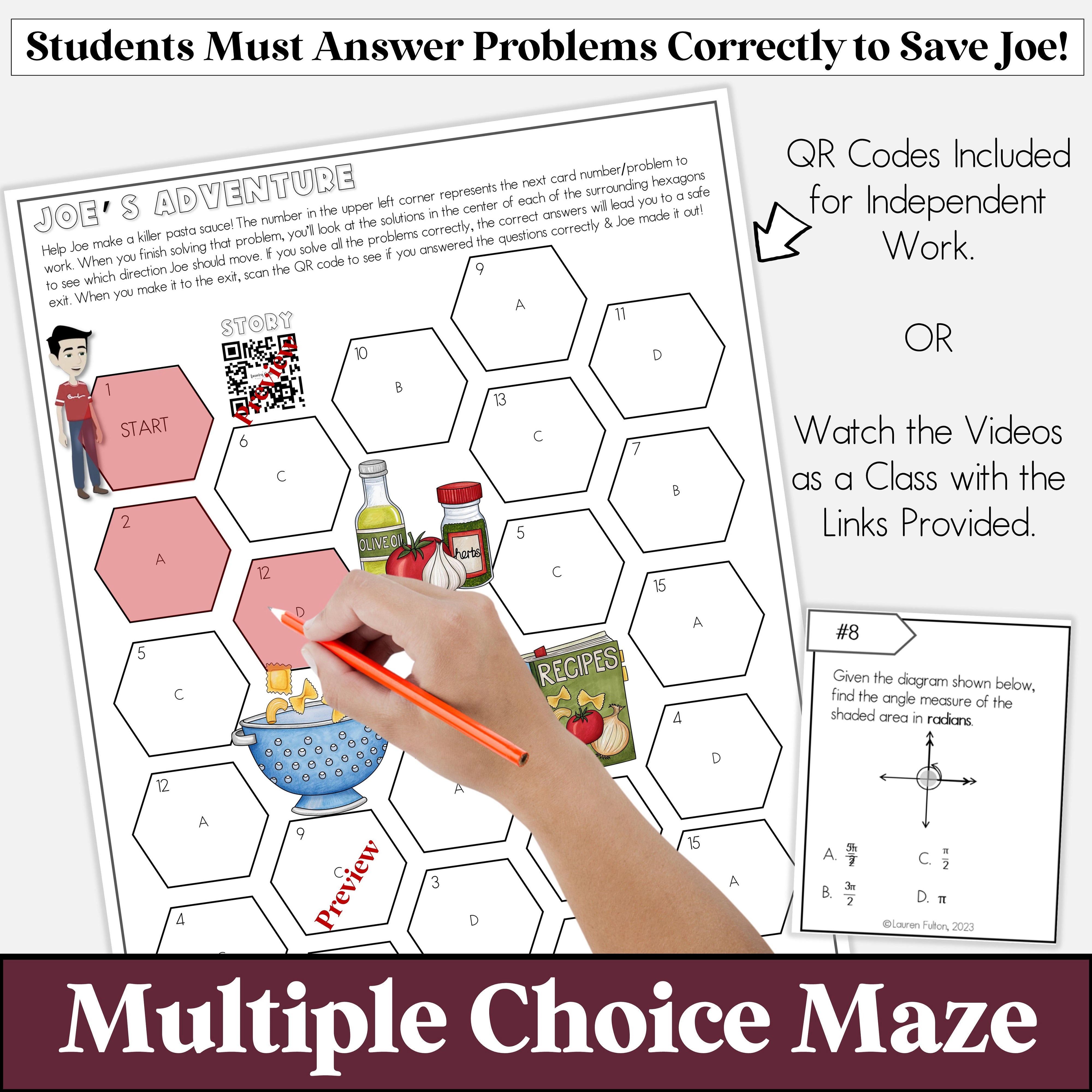 The Unit Circle Maze Activity for Geometry – Lauren Fulton Math
