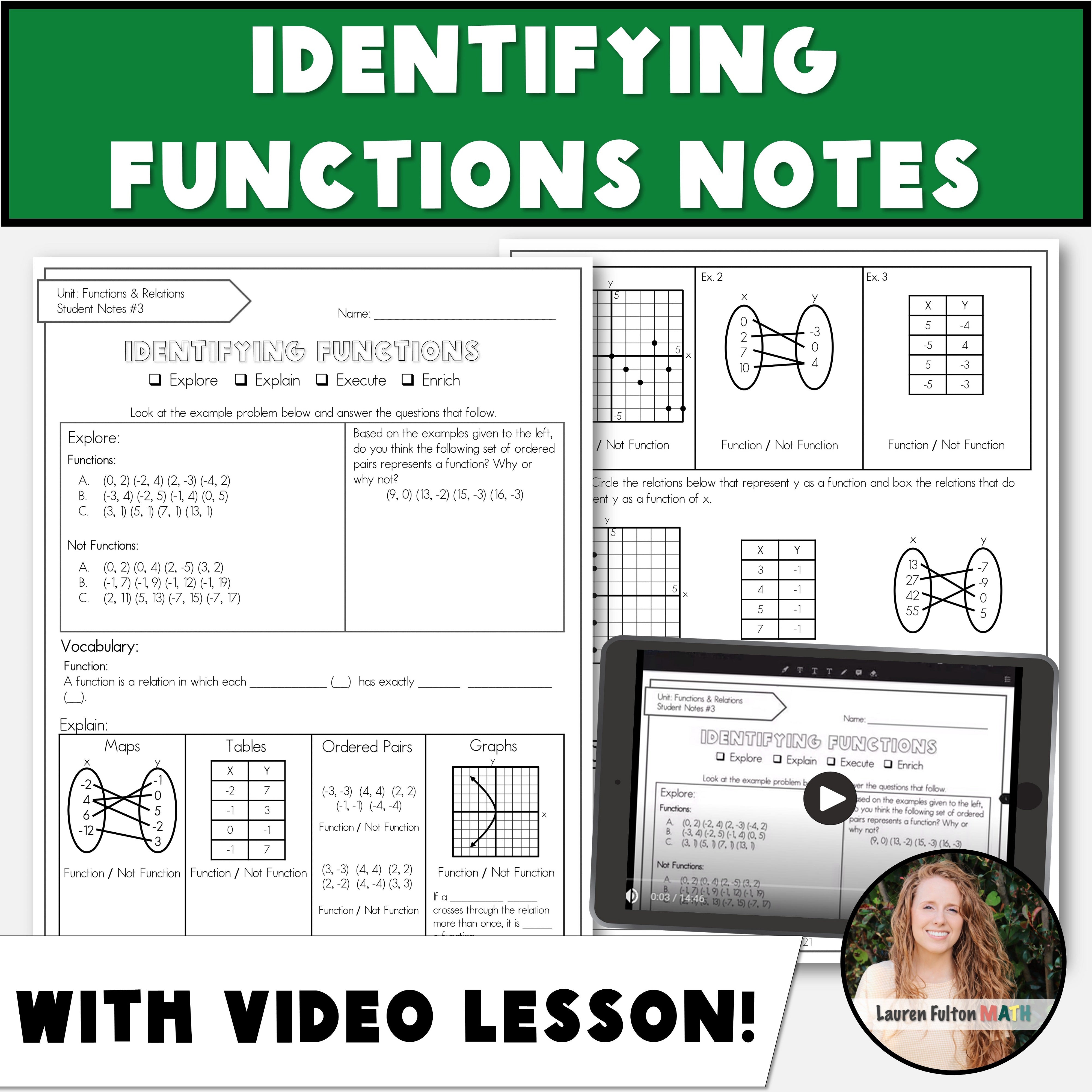 Identifying Functions Notes – Lauren Fulton Math