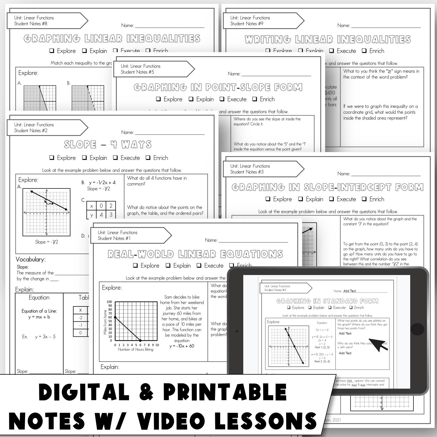 Linear Equations And Inequalities Unit Algebra 1 Curriculum Bundle linear-equations-and-inequalities-unit-algebra-1-curriculum-bundle