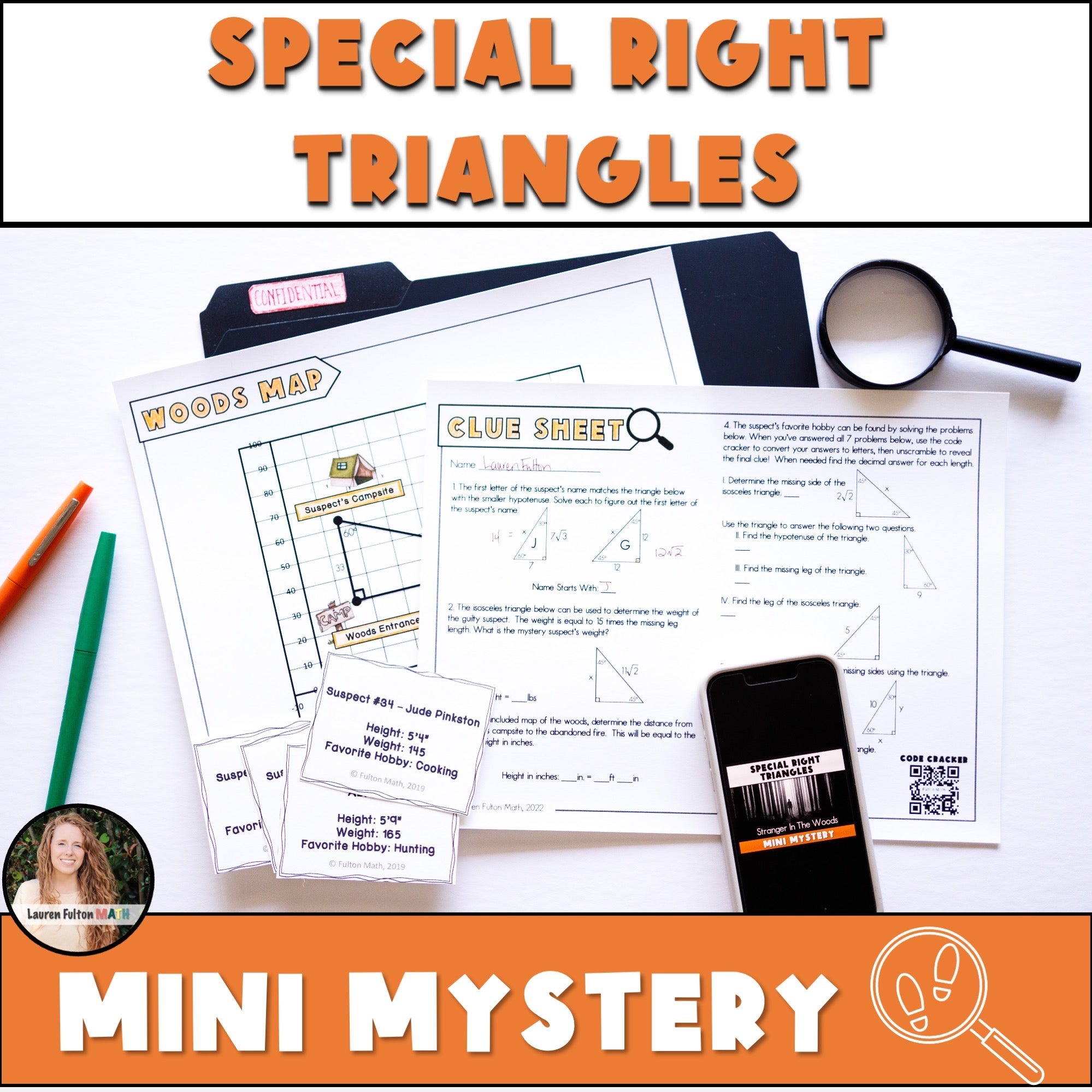 Mini Geometry Special Right Triangles Mini Mystery – Lauren Fulton Math
