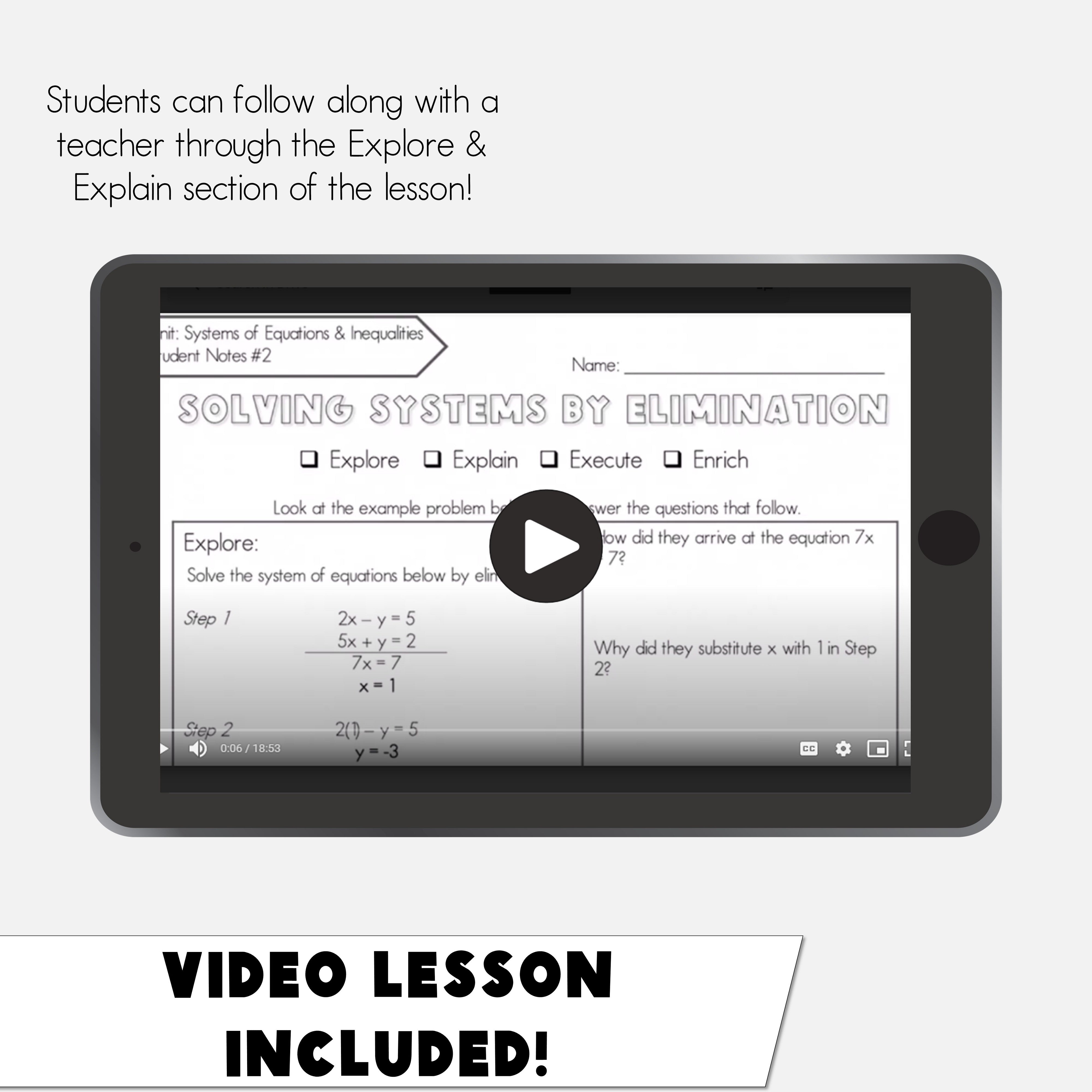 Fulton Math Pathways Solving Systems of Equations by Elimination Notes – Lauren Fulton Math
